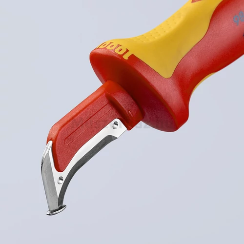 KNIPEX 98 55 szigetelt kábelcsupaszító kés csúszósaruval