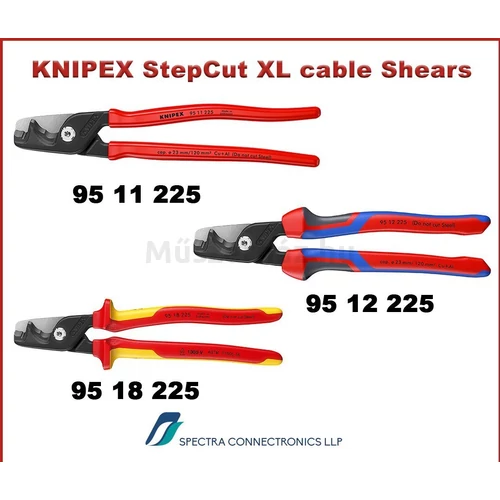 KNIPEX 95 18 225 StepCut XL kábelolló 225 mm