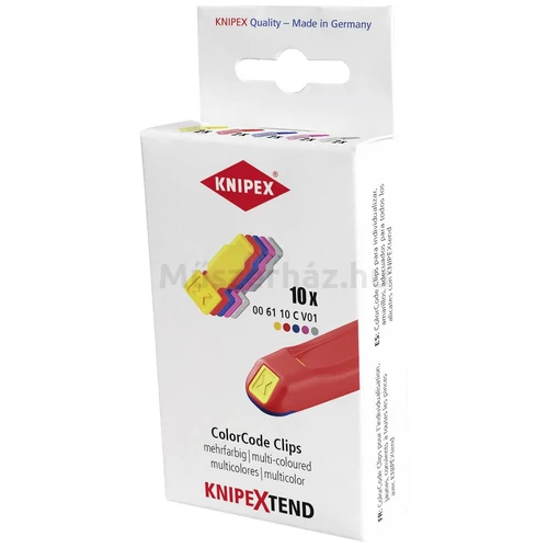 KNIPEX ColorCode klipszek 10 db, szerszámokhoz, vegyes színek V01