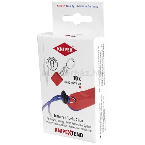 KNIPEX TetheredTool klipszek 3 db szerszámokhoz, piros