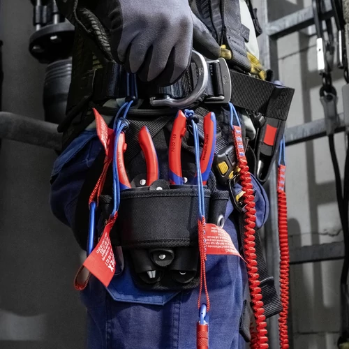KNIPEX TetheredTool klipszek 3 db szerszámokhoz, piros