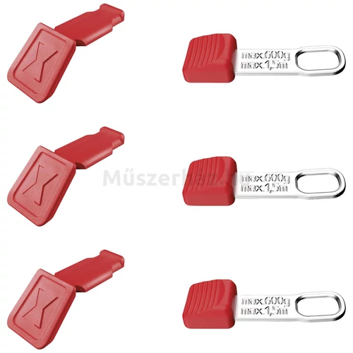 KNIPEX TetheredTool klipszek 3 db szerszámokhoz, piros