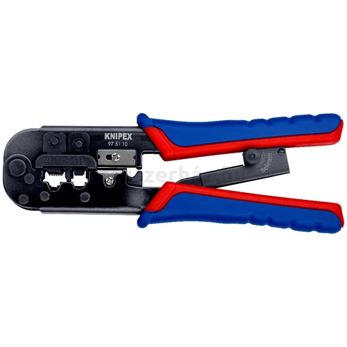 KNIPEX 97 51 10 Krimplelő fogó Western dugóhoz RJ11/12, RJ45