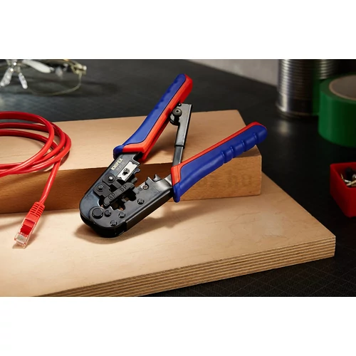 KNIPEX 97 51 10 Krimplelő fogó Western dugóhoz RJ11/12, RJ45