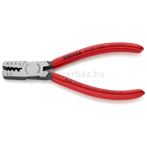 KNIPEX 97 61 145 A krimpelő fogó érvéghüvelyhez, 145 mm