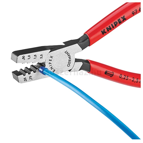 KNIPEX 97 61 145 A krimpelő fogó érvéghüvelyhez, 145 mm