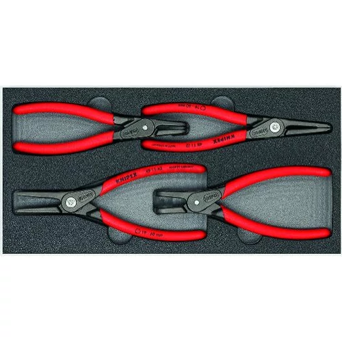 KNIPEX 00 20 01 V09 Seeger-gyűrű fogó készlet 4-részes, habosított tálcán