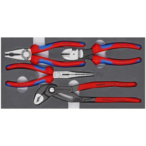 KNIPEX 00 20 01 V15 Seeger-gyűrű fogó készlet 4-részes, habosított tálcán