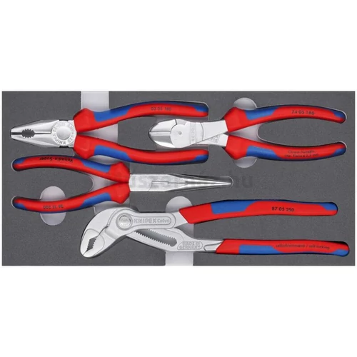 KNIPEX 00 20 01 V17 Gépjárműszereléshjez fogó készlet 4-részes, habosított tálcán