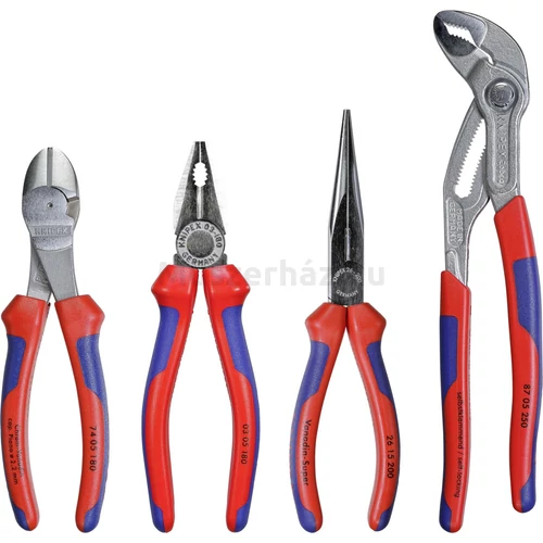 KNIPEX 00 20 01 V17 Gépjárműszereléshjez fogó készlet 4-részes, habosított tálcán