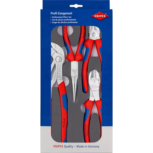 KNIPEX 00 20 01 V17 Gépjárműszereléshjez fogó készlet 4-részes, habosított tálcán