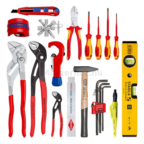 KNIPEX Modular X18 szerszámos táska, gépészeknek, 18 részes