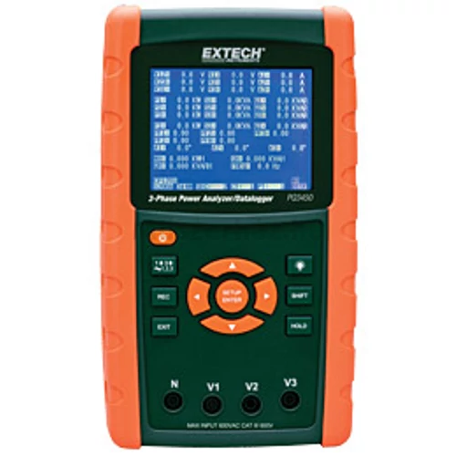Extech PQ3450-30 3-fázisú villamoshálózat analizátor és adatgyűjtő 3000A flexibilis lakatfogóval