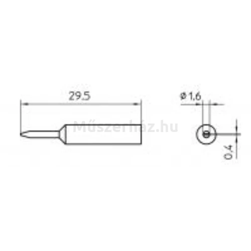 Weller XNT 6 pákahegy 1.6 mm átmérő