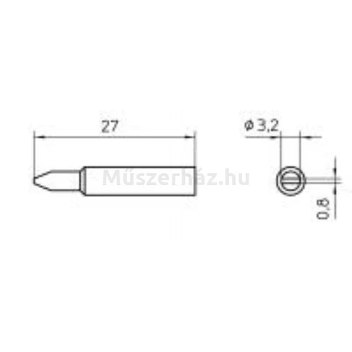Weller XNT C pákahegy 3.2 mm átmérő