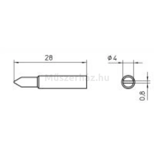 Weller XNT D pákahegy 4.0 mm átmérő