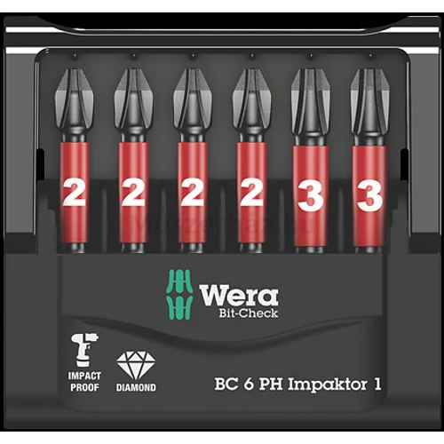 Wera Bit-Check 6 PH Impaktor 1