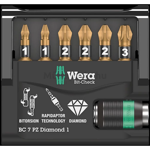 Wera Bit-Check 7 PZ Diamond 1
