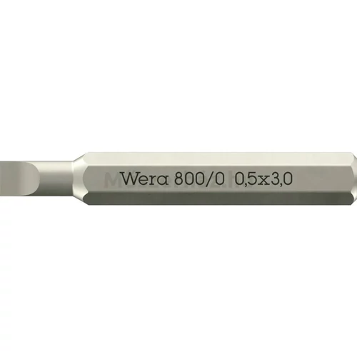 Wera 800/0 Micro Bit fej, lapos, 0.5 x 3.0 x 30 mm