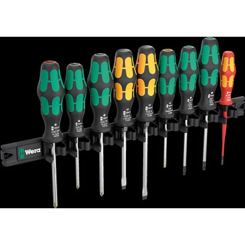 Wera 9650 Magnetic Rail Kraftform Screwdriver Set csavarhúzó készlet, 9 db