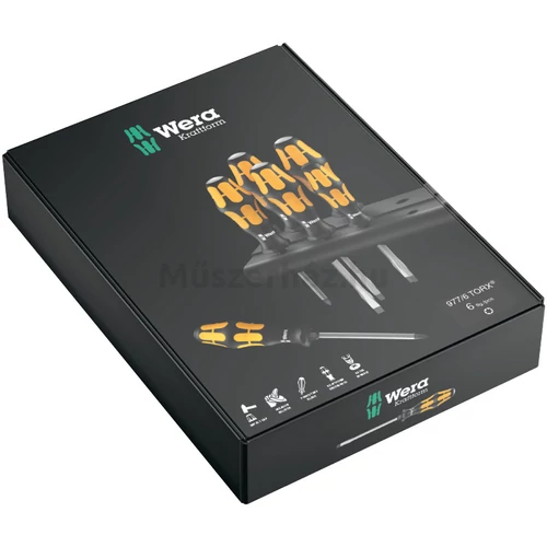 Wera 977/6 Véső-Csavarhúzó Torx készlet 6 db