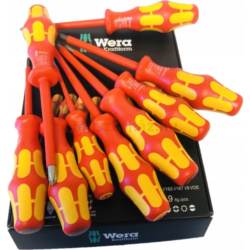 Wera Kraftform 160 i/162 i/167 i/9 szigetelt csavarhúzó készlet, 9 db