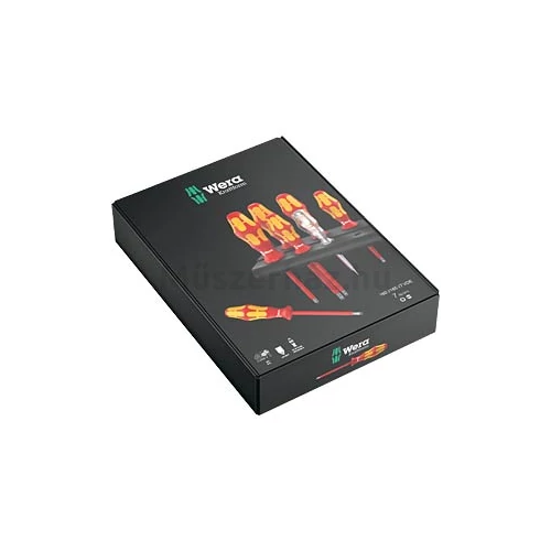 Wera Kraftform 160 i/165 i/7 vékonyított szárú szigetelt csavarhúzó készlet, 7 db