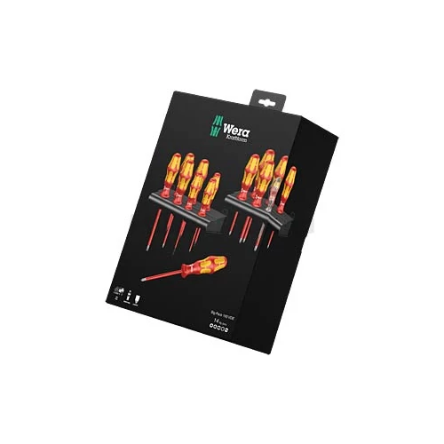 Wera Kraftform Big Pack 100 VDE szigetelt csavarhúzó készlet, 14 db