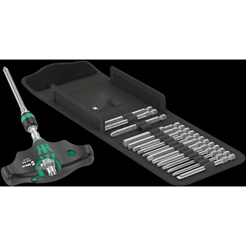 Wera Kraftform Kompakt 400 RA Set 1 racsnis T-nyelű csavarhúzó készlet