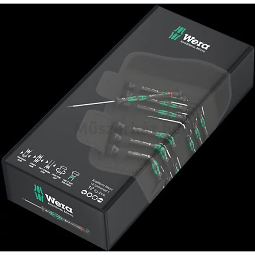 Wera Kraftform Micro 12 Universal 1 precíziós műszerész, elektronikai és finommechanikai csavahúzó készlet