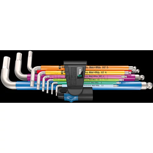 Wera 3950/9 Hex-Plus Multicolour Imperial Stainless 1 Imbuszkulcs készlet rozsdamentes