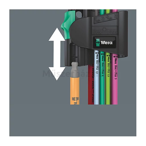 Wera 950/7 Hex-Plus Multicolour Magnet 1 Black Laser imbuszkulcs készlet mágneses funkcióval