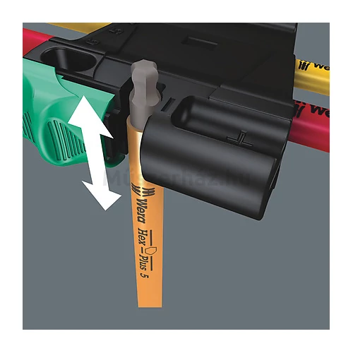 Wera 950/7 Hex-Plus Multicolour Magnet 1 Black Laser imbuszkulcs készlet mágneses funkcióval