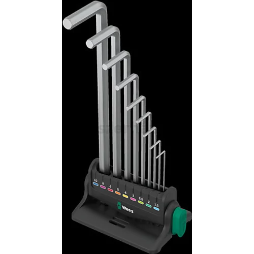 Wera 950/9 Hex-Plus 8 Imbuszkulcs készlet krómbevonat és mágnes