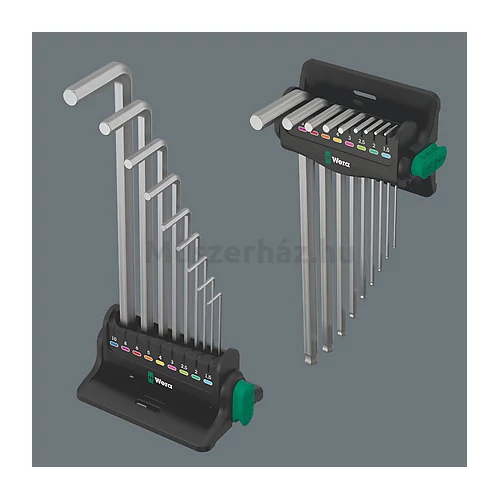 Wera 950/9 Hex-Plus 8 Imbuszkulcs készlet krómbevonat és mágnes