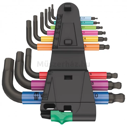 Wera 950/9 Hex-Plus Multicolour 2 Black Laser imbuszkulcs készlet