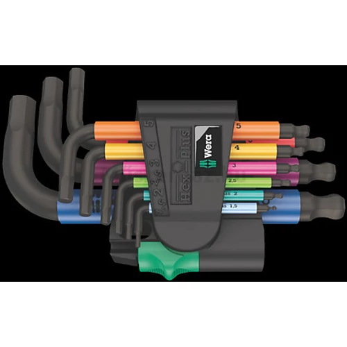 Wera 950/9 Hex-Plus Multicolour 2 Black Laser imbuszkulcs készlet