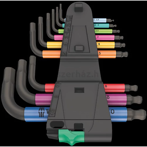 Wera 950/9 Hex-Plus Multicolour 2 Black Laser imbuszkulcs készlet