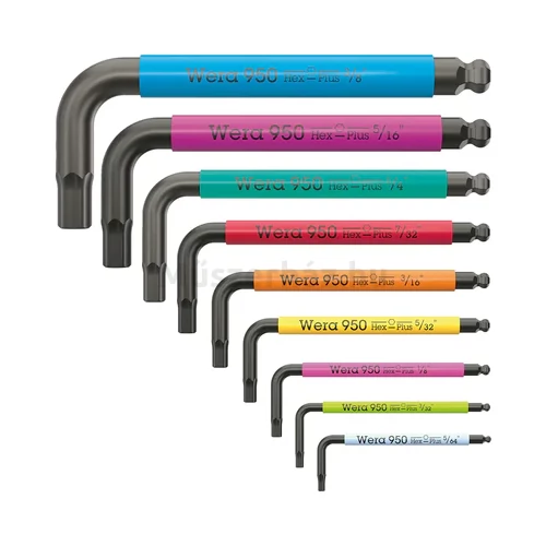Wera 950/9 Hex-Plus Multicolour Imperial 3 Imbuszkulcs készlet