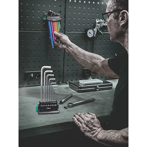Wera 950/9 Hex-Plus 8 Imbuszkulcs készlet krómbevonat és mágnes