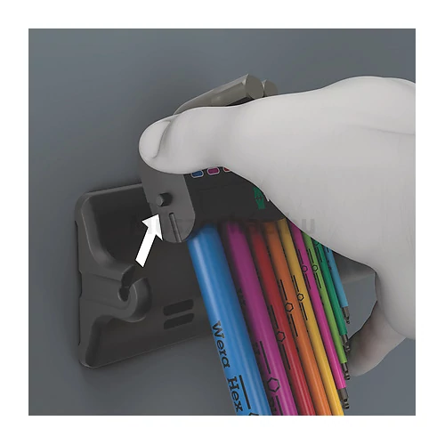 Wera 950/9 Hex-Plus Multicolour 3 Imbuszkulcs készlet mágnessel