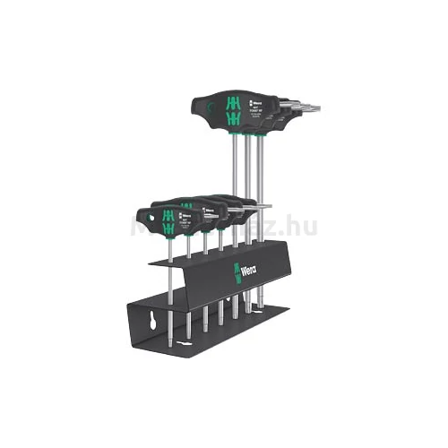 Wera 467/7 TORX HF Set 2 T-nyelű Torxkulcs készlet csavartartó funkcióval