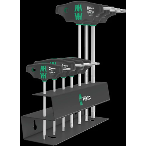 Wera 467/7 TORX HF Set 2 T-nyelű Torxkulcs készlet csavartartó funkcióval