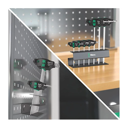 Wera 467/7 TORX HF Set 2 T-nyelű Torxkulcs készlet csavartartó funkcióval