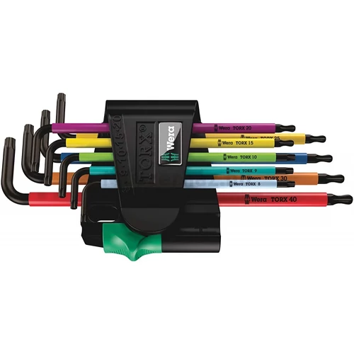 Wera 967/9 TX BO Multicolour 1 Torx kulcs készlet furattal ellátott csavarokhoz