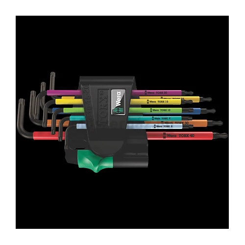 Wera 967/9 TX BO Multicolour 1 Torx kulcs készlet furattal ellátott csavarokhoz