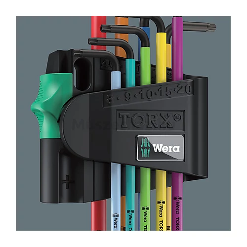 Wera 967/9 TX BO Multicolour 1 Torx kulcs készlet furattal ellátott csavarokhoz