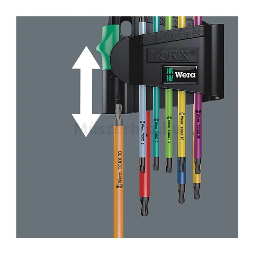 Wera 967/9 TX BO Multicolour 1 Torx kulcs készlet furattal ellátott csavarokhoz