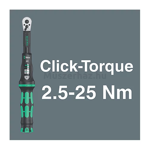 Wera Bicycle Set Torque 1 nyomatékkulcs irányváltóval kerékpár szereléshez 1/4