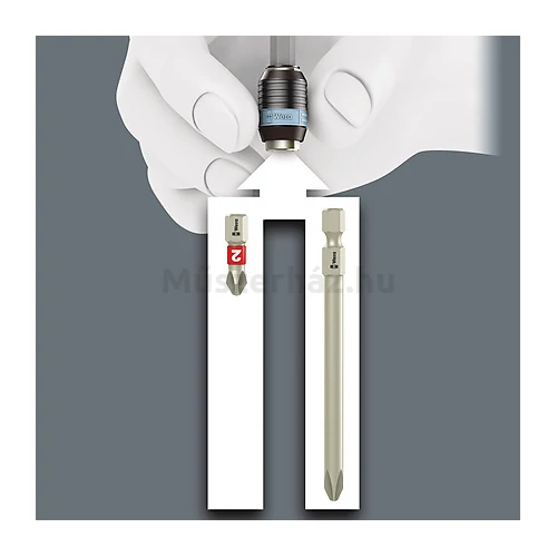 Wera Kraftform Kompakt 60 Stainless Imperial bitkészlet csavarhúzóval, rozsdamentes, colos